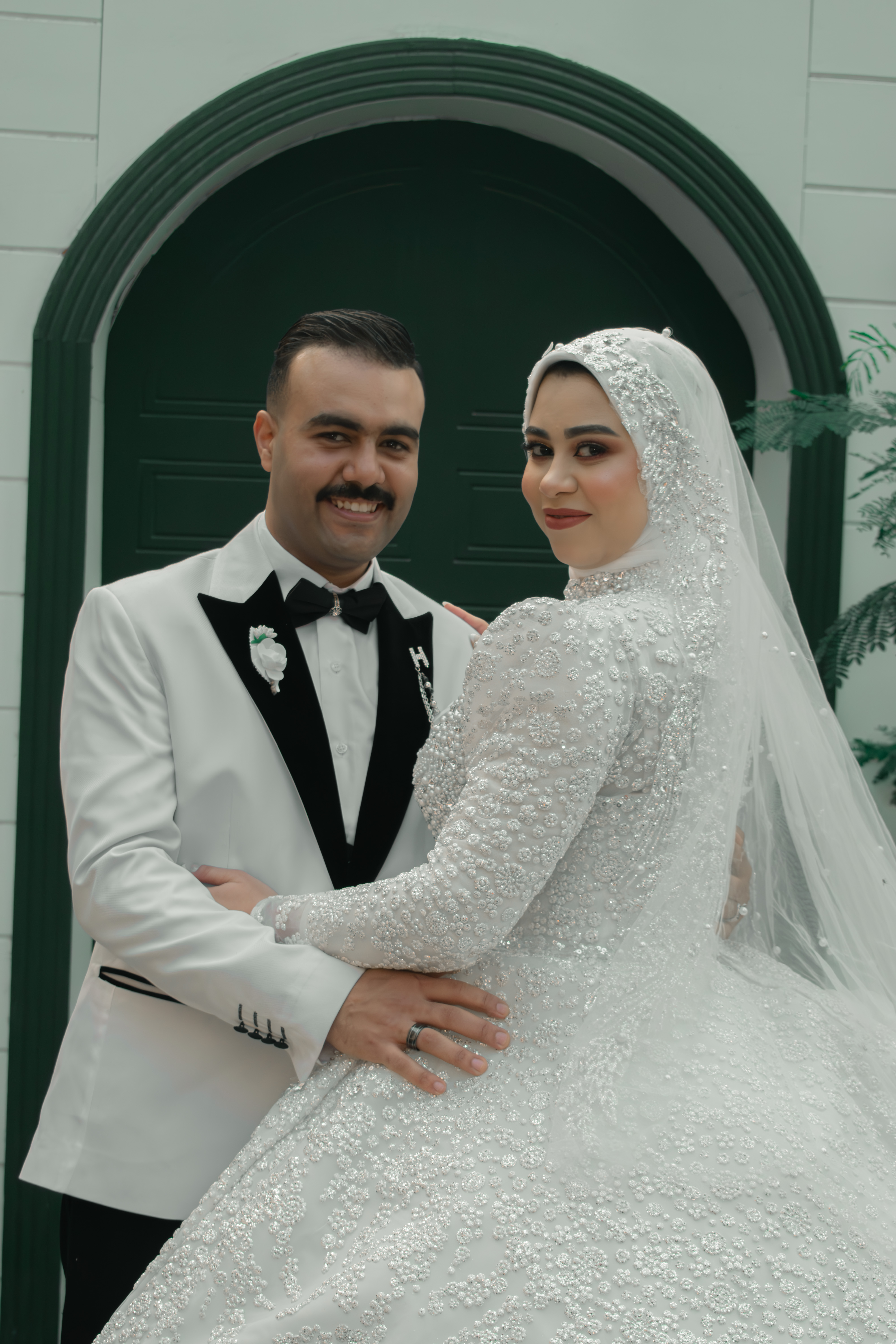 Wedding couple portrait